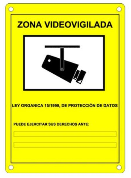 cartel zona videovigilada cartel cctv videovigilancia