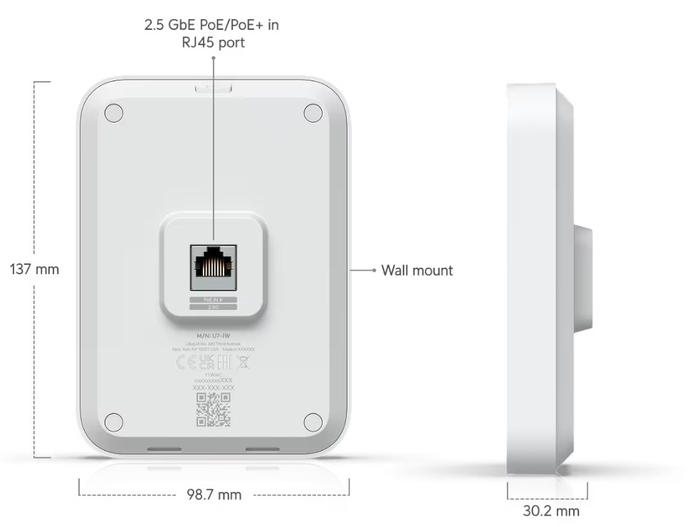 U7 inwall Repetidor Ubiquiti Unifi U7 In Wall